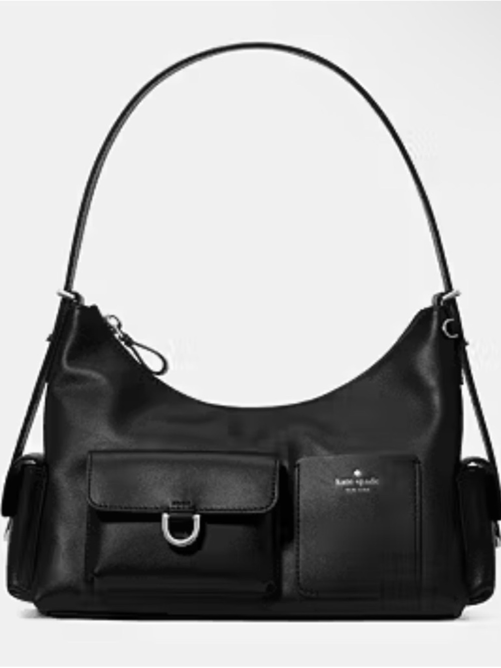 kate spade Black Leather Pocket Shoulder Bag